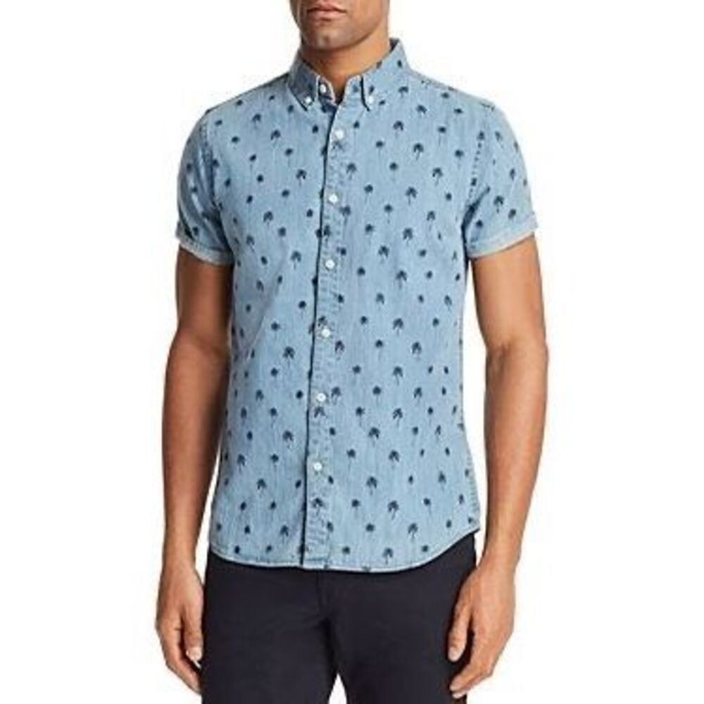 ✨Sovereign Code Misty Palm Tree Short Sleeve Button-Down Sz XL Shirt✨